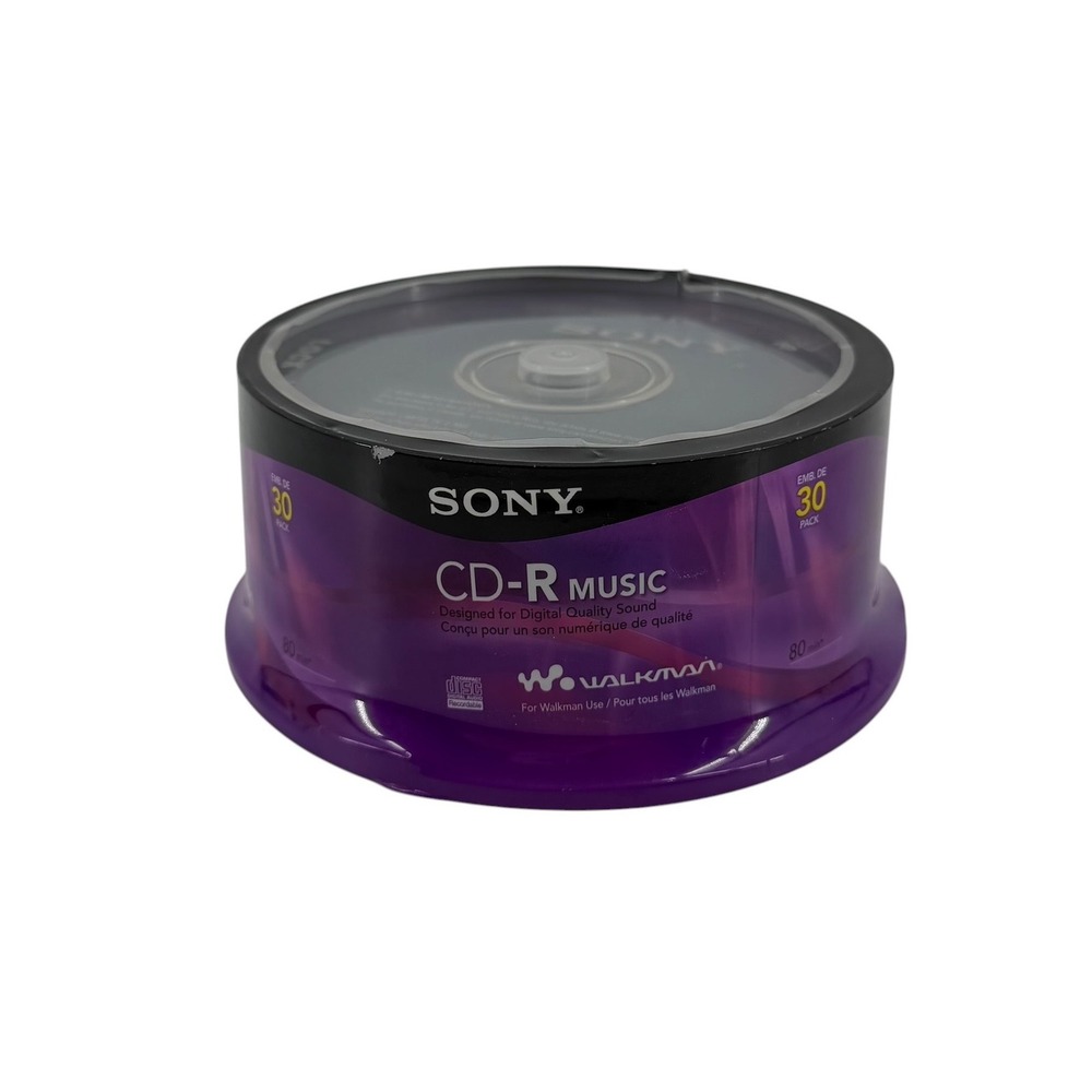 Sony CD-R Music 30 Pack 80 Min Blank Recordable Audio Discs Walkman 30CRM80RS